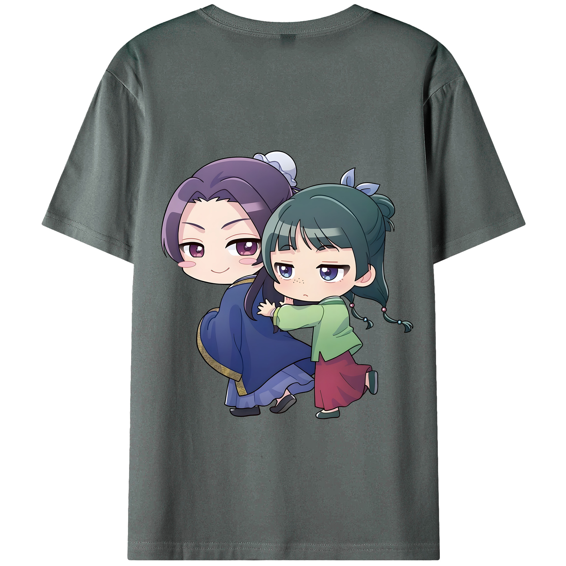 （画像用） 薬屋のひとりごと The Apothecary Diaries 綿100％ メンズ半袖Tシャツ（バックプリント） 通気性